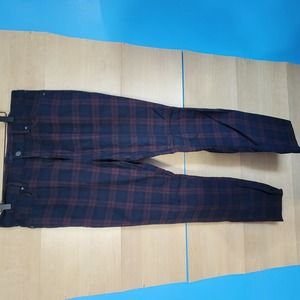 HM | Men | Plaid | 32 | Navy | Maroon | Chinos